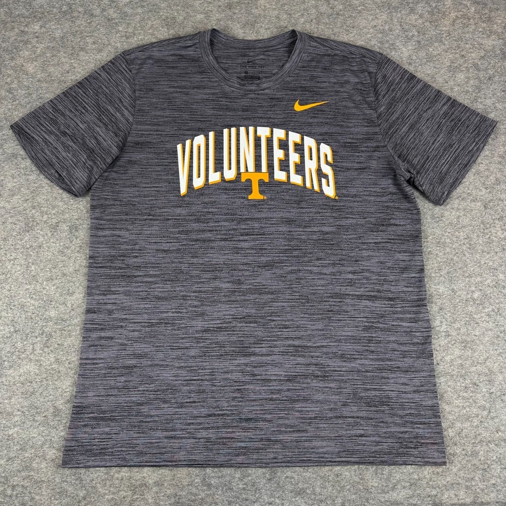 Nike Dri Fit Tennessee Volunteers Vols T-Shirt Tee Gray Mens Large L